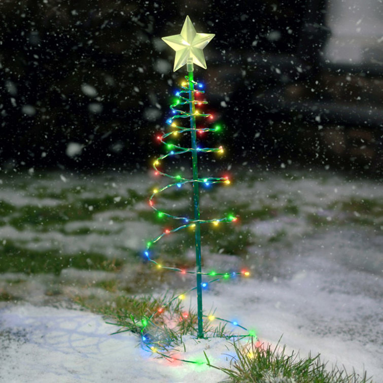 Mercury Row® Merrylite LED Christmas 70 Light Solar Lighted Trees